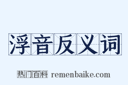 浮音反义词是什么意思的图片
